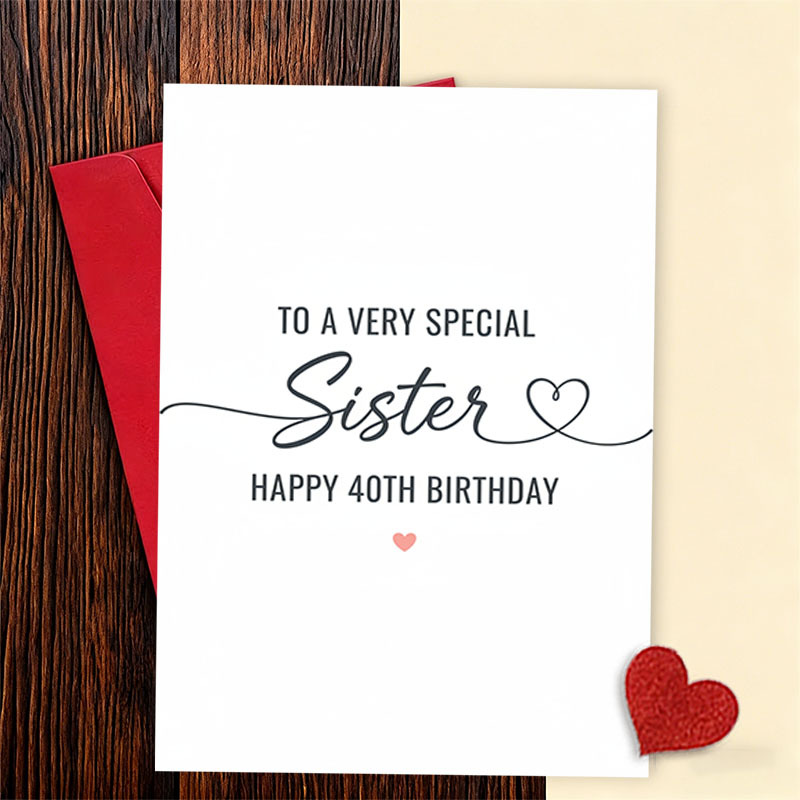 TEMU A Beautiful Card To Your 40th Birthday, Featuring An Elegant Design And An Envelope. It's A Meaningful Keepsake For This Milestone, Making It A