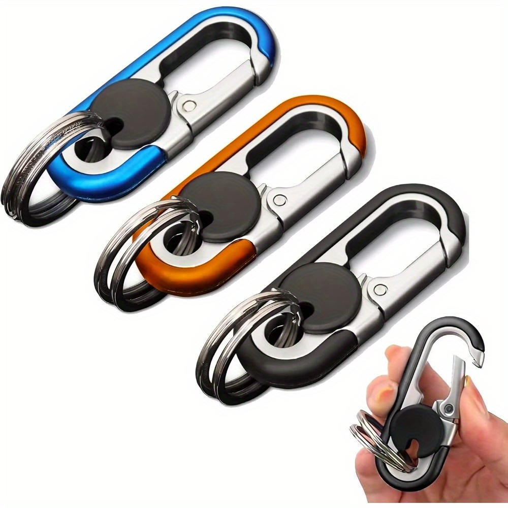 изображение предмета 3 шт.   good мужской брелок для ключей с именем – прочный цинковый сплав и нержавеющая  , двойные кольца для ключей (& s), устойчивый к царапинам брелок для мужчин, повседневное использование и профессиональный образ