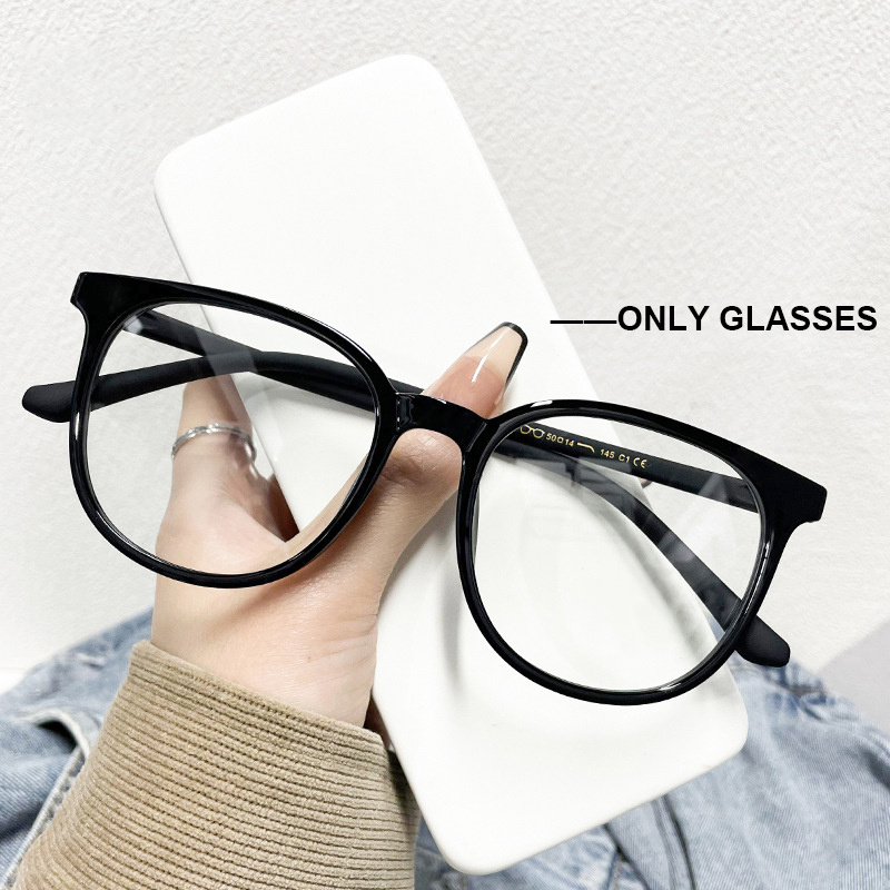 Image of Tr90 Ellipse Glasses Frame Suitable For - Retro Classic Eyeglasses With Non- Compatible For Reading, Computer,, - Tr90 Frame For Casual Attire,, Travel
