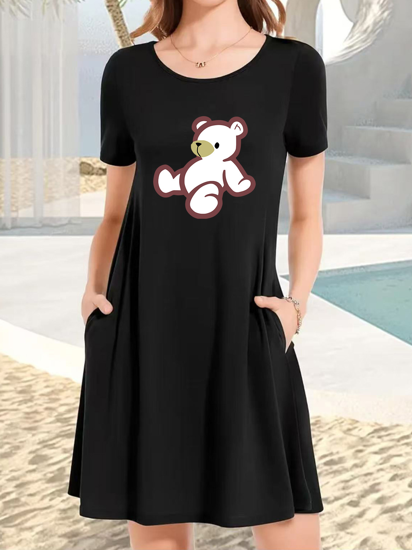 fitted graphic t shirt dress You Make Me Happy Graphic T-shirt dress main image 1