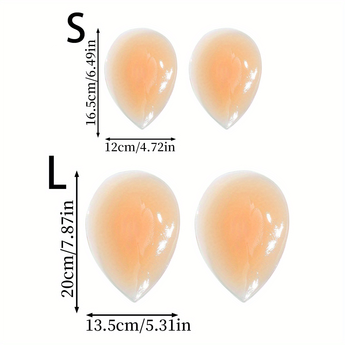 Silicone Hip Plump Hip Plump Patch, with Super Stickiness, Water Drop Shape Naturally Fits the Skin, Creating a Beautiful Body Shape, Suitable for Tight Pants, Hip Skirt and Other Wear