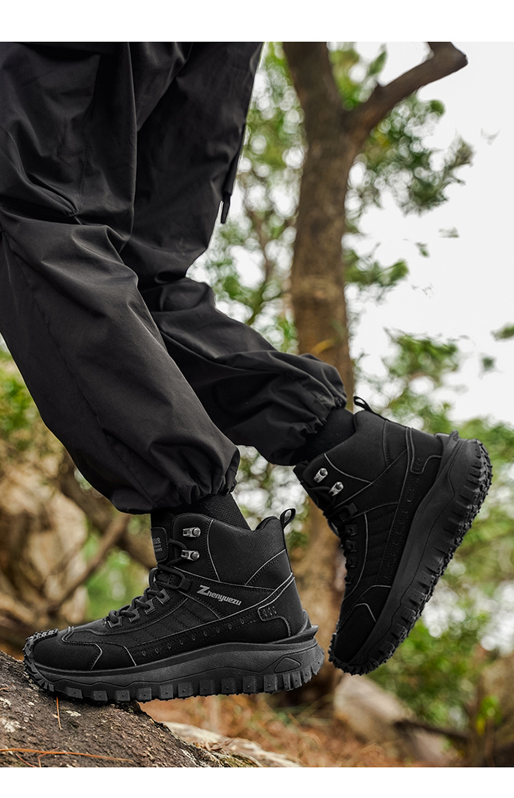 Nuevos Botas de Senderismo Deportivas de Caña Alta Oversize para Otoño, Cómodas Zapatillas Casuales Ligeras de Suela Gruesa, Adecuadas para Actividades al Aire Libre Durante Todo el Año, Caminar, Viajar, Escalada y Equipo de Camping
