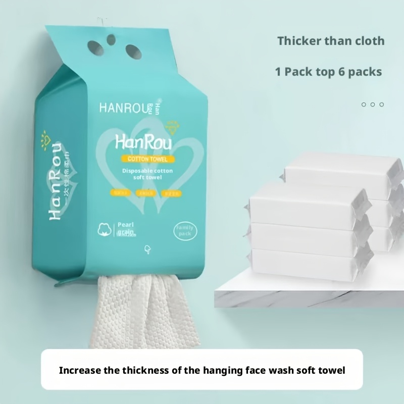 TEMU Oversized Bundle Of Single-use Towels, Plush Large Towels, Disposable Face Towels For Skincare, Dry Wipes In A Light Beige Shade, Cosmetic