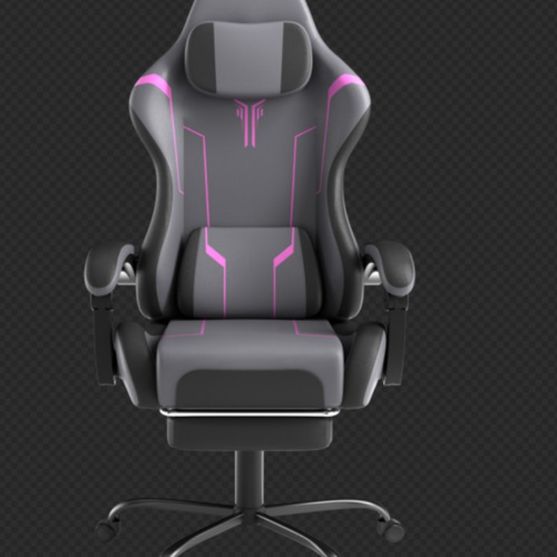 Bayernlive Ergonomic Gaming Office Chair With Lumbar Support, Headrest, Height Adjustable, Integrated Footrest, Load Capacity, Ideal For Pc Gaming Work, Gaming Chair