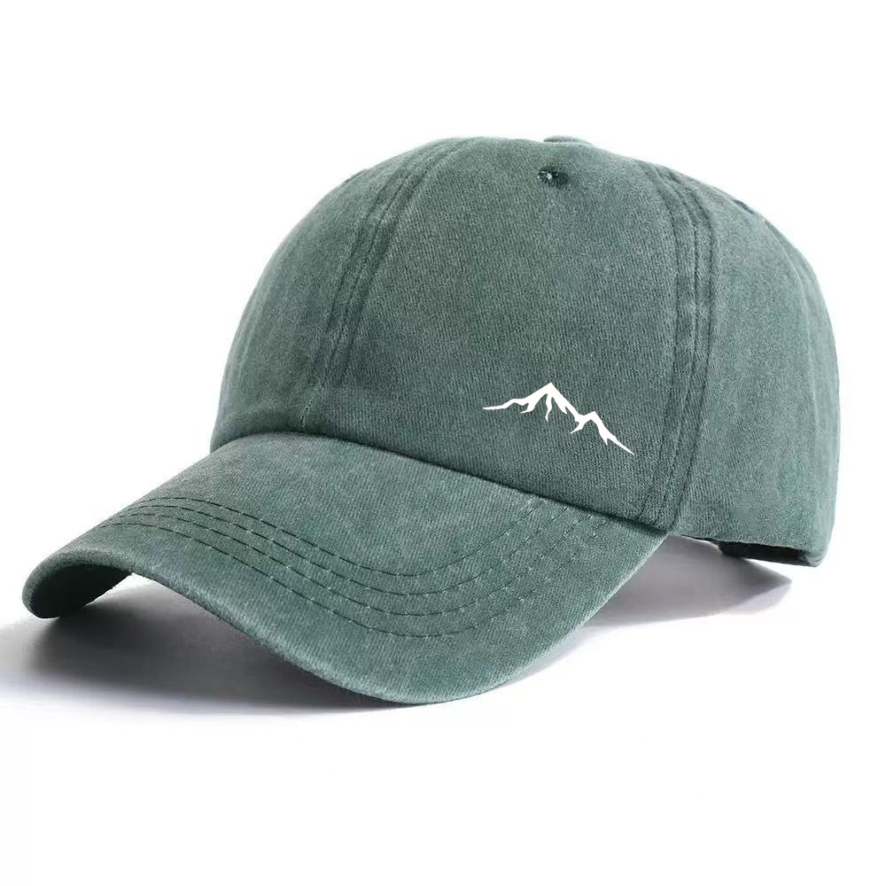 TEMU 1pc Unisex Couple Wash Distressed Printed Baseball Cap, Casual Retro Baseball Hat, Classic Vintage Washed Outdoor Lightweight Adjustable Curved