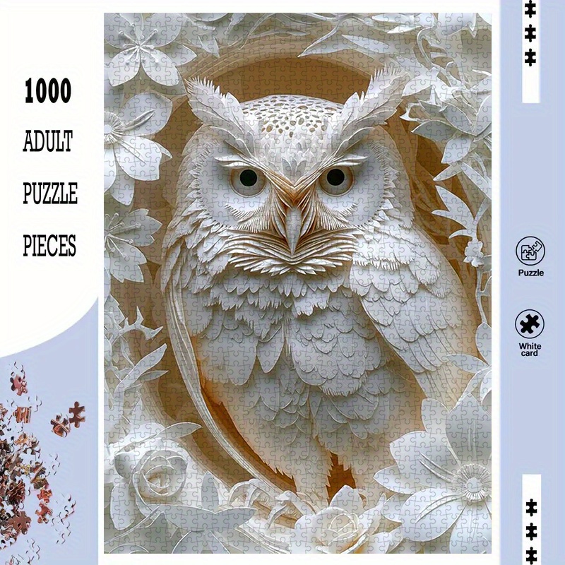 TEMU 1000/500pcs Puzzle en , Puzzle en blanc avec et fleur, Puzzle en , Convient pour Puzzle, Puzzle, Puzzle, Puzzle de Noël, Puzzle de la