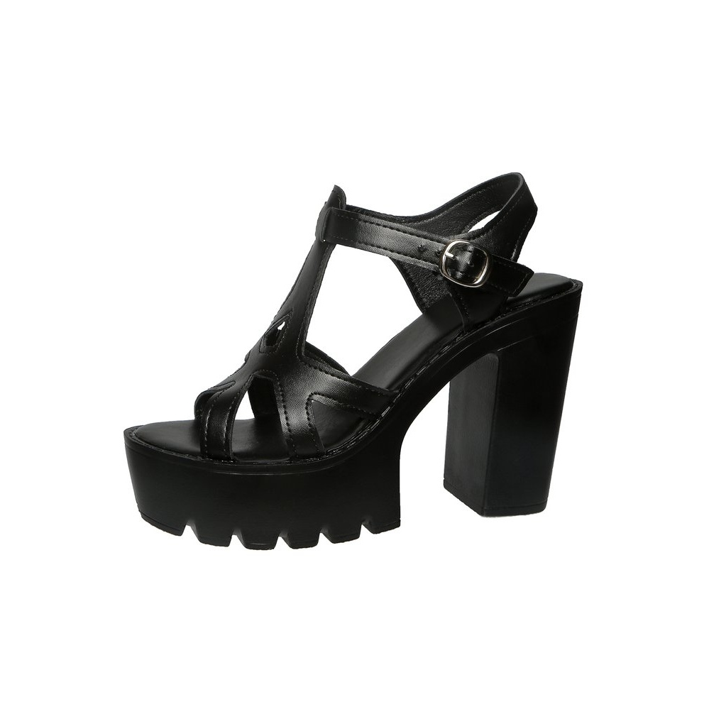 TEMU Summer Internet-famous Women's High Heels With Platform, New 2026 Fashionable Chunky Heel, Sexy Ultra-high Heel Single Strap Sandals, Versatile