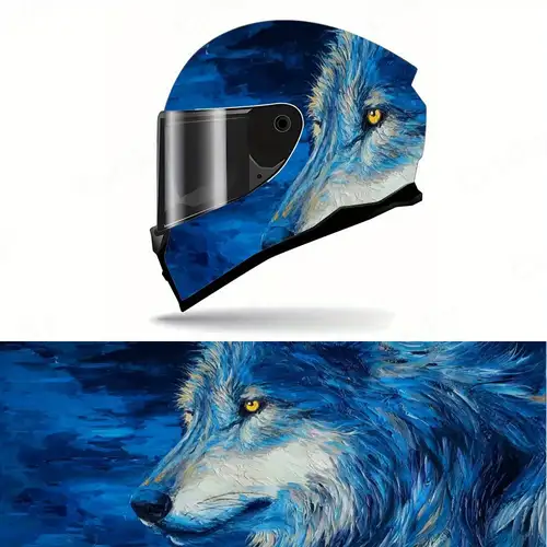 custom wolf motorcycle helmet Modular Flip-Up Helmet- Black Green Shiny Ride with instinct. Lead