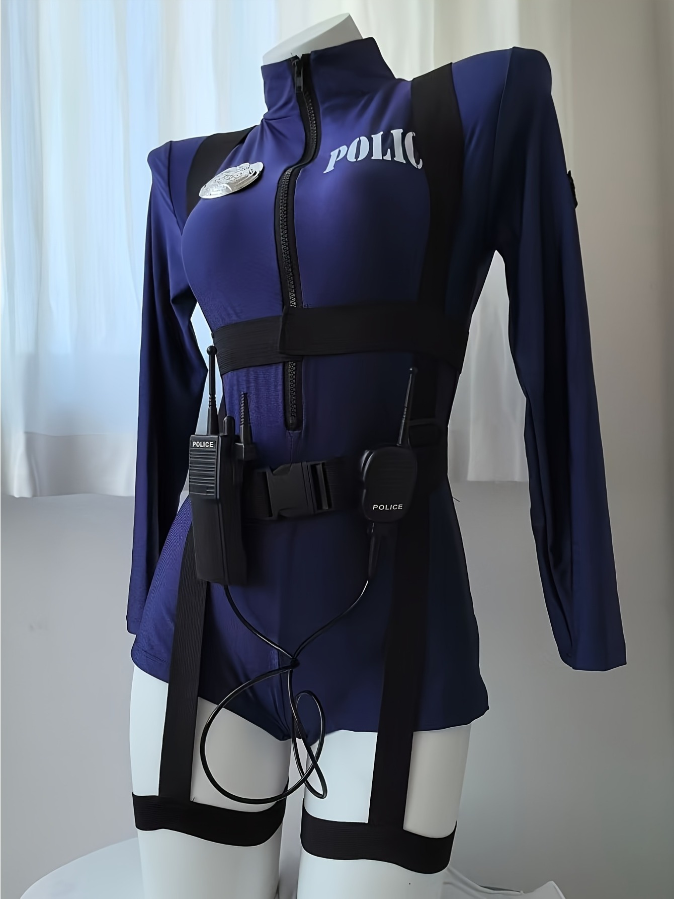 knee length dresses for ladies Police Costume – Sowest Fancy Dress main image 0