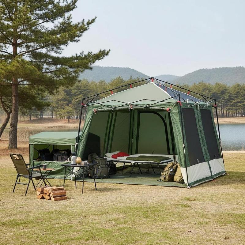 Inner Tent Roof Storage Green 291x291x240cm For Camping, Festival, Garden Party, Extra Storage Space, Ventilation