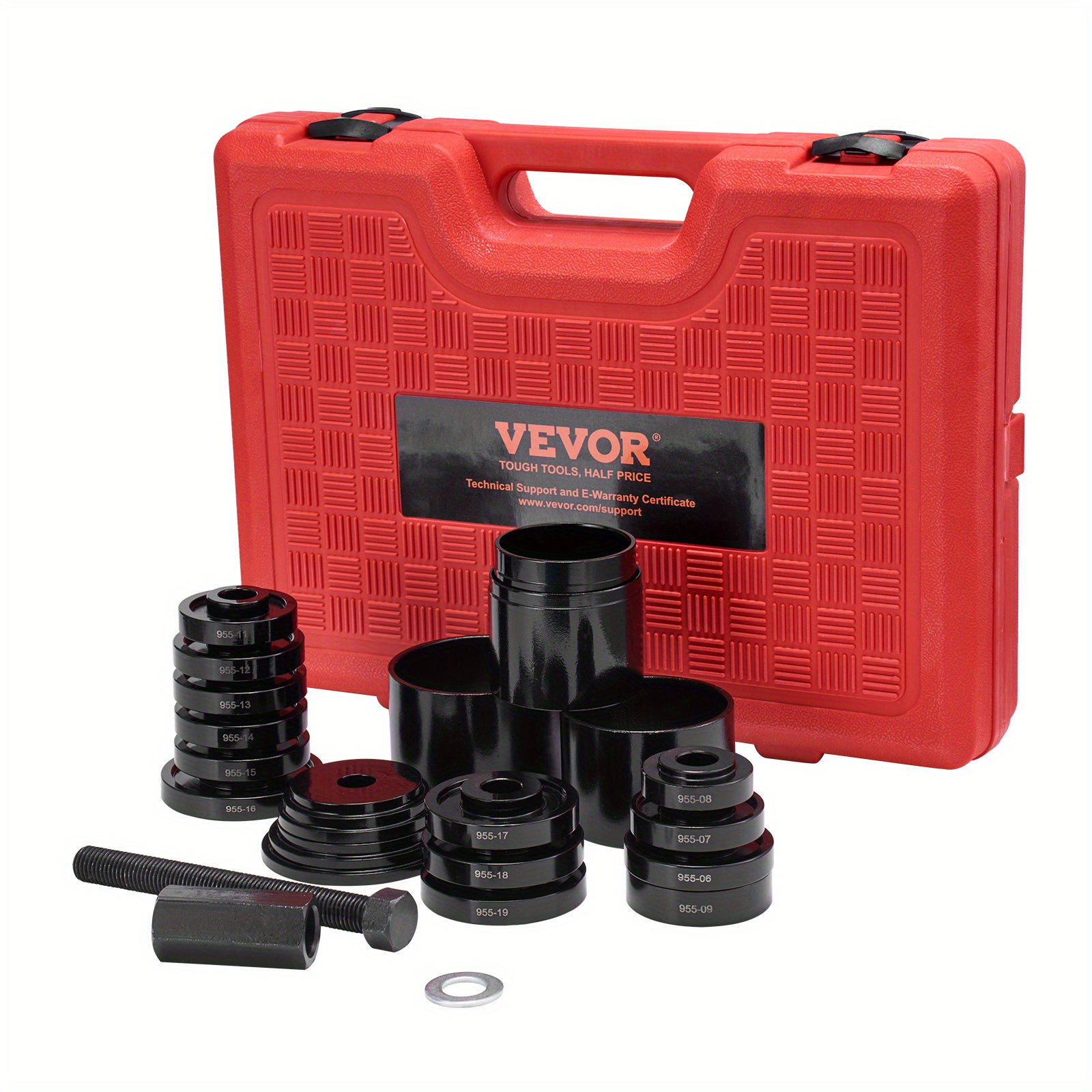 TEMU Happybuy Front Wheel Drive Bearing Extractor Set, 23pcs Puller Kit For Fwd Bearing Removal & Installation, Includes Sliding Screws, Bushings, Sleeve Plates, And Carrying Case