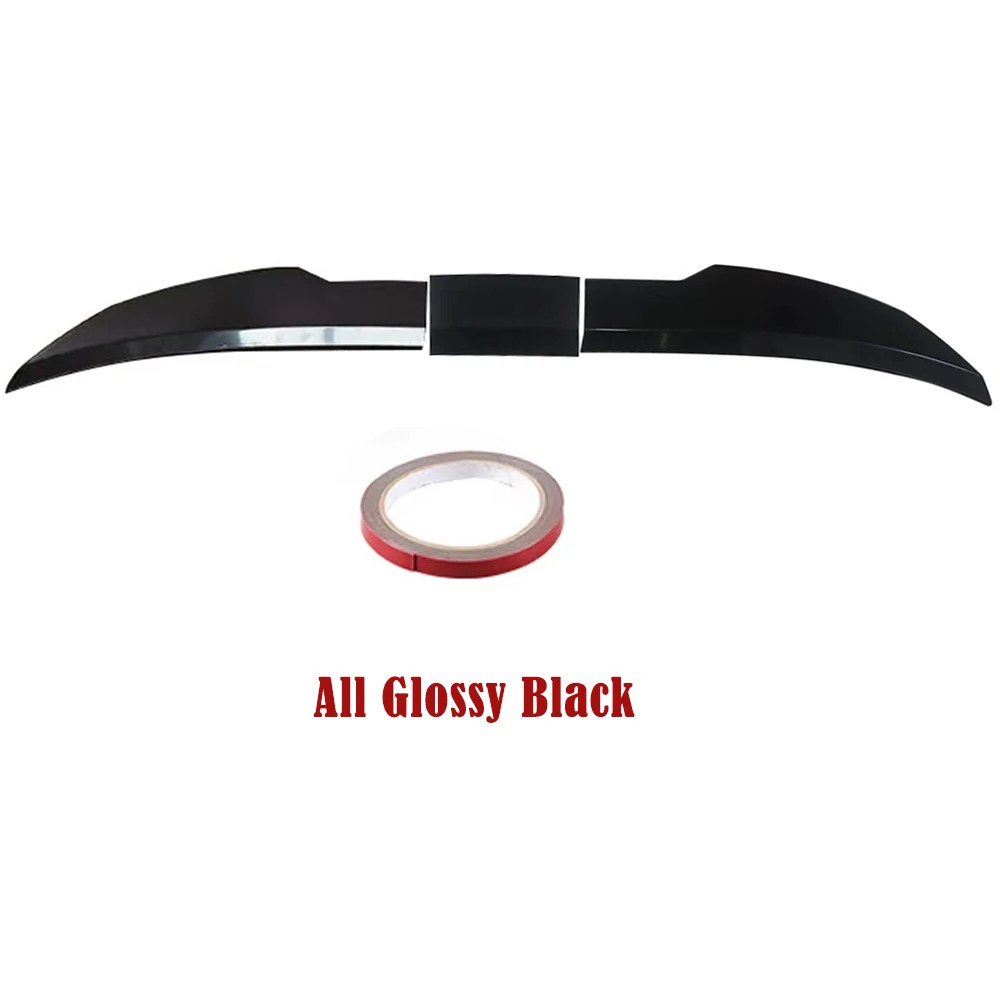 TEMU New Style Universal 3pcs Sedan Rear Trunk Tail Rear Wing Spoiler 117-127cm Adjustable Diy Boot Wings Spoiler Car Accessory