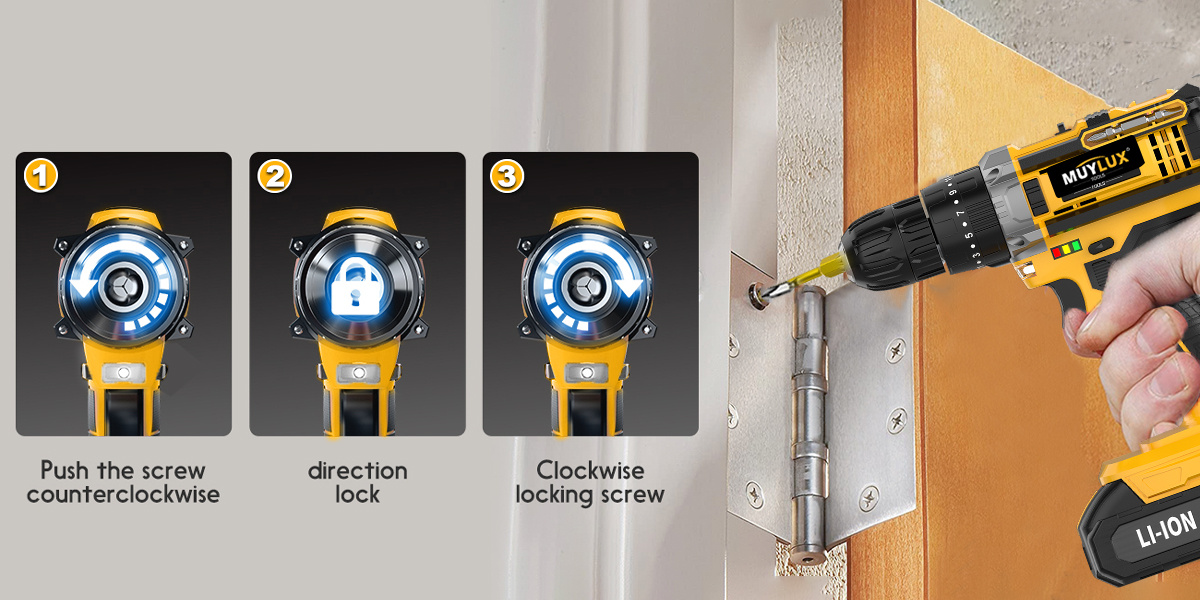 20V draadloze boorset met 3/8-inch sleutelloze klem, 18+3 schakelaar, 45Nm koppel, 2 snelheden, werklicht, 2.0AH batterij, snelle oplader - compact en veelzijdig voor doe-het-zelf, professionals