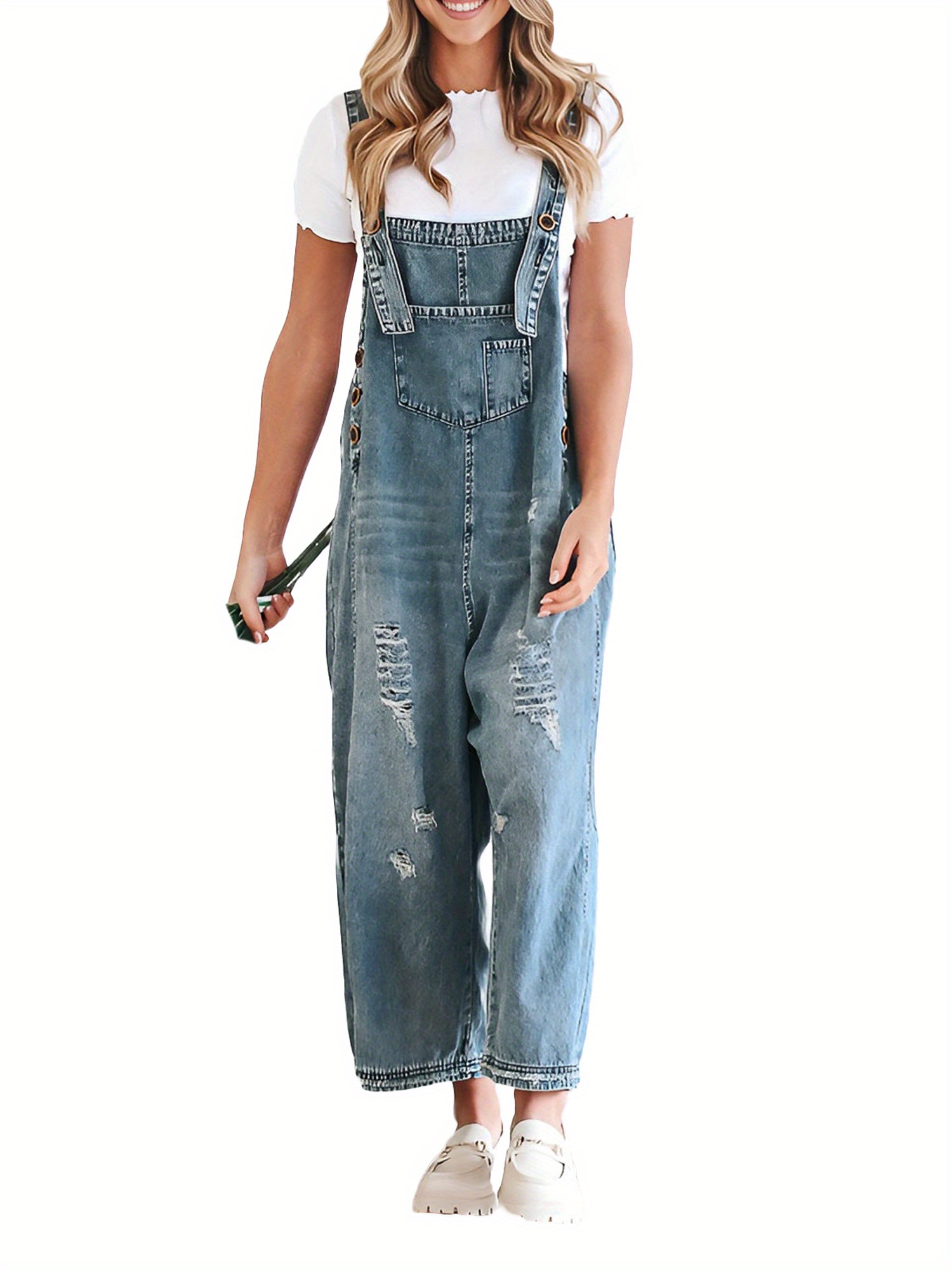 Salopette Femme Rayée Sans Manches - Combinaison été Confortable - Taille Réglable - Tissu Respirant - Style Vintage Décontracté - 8