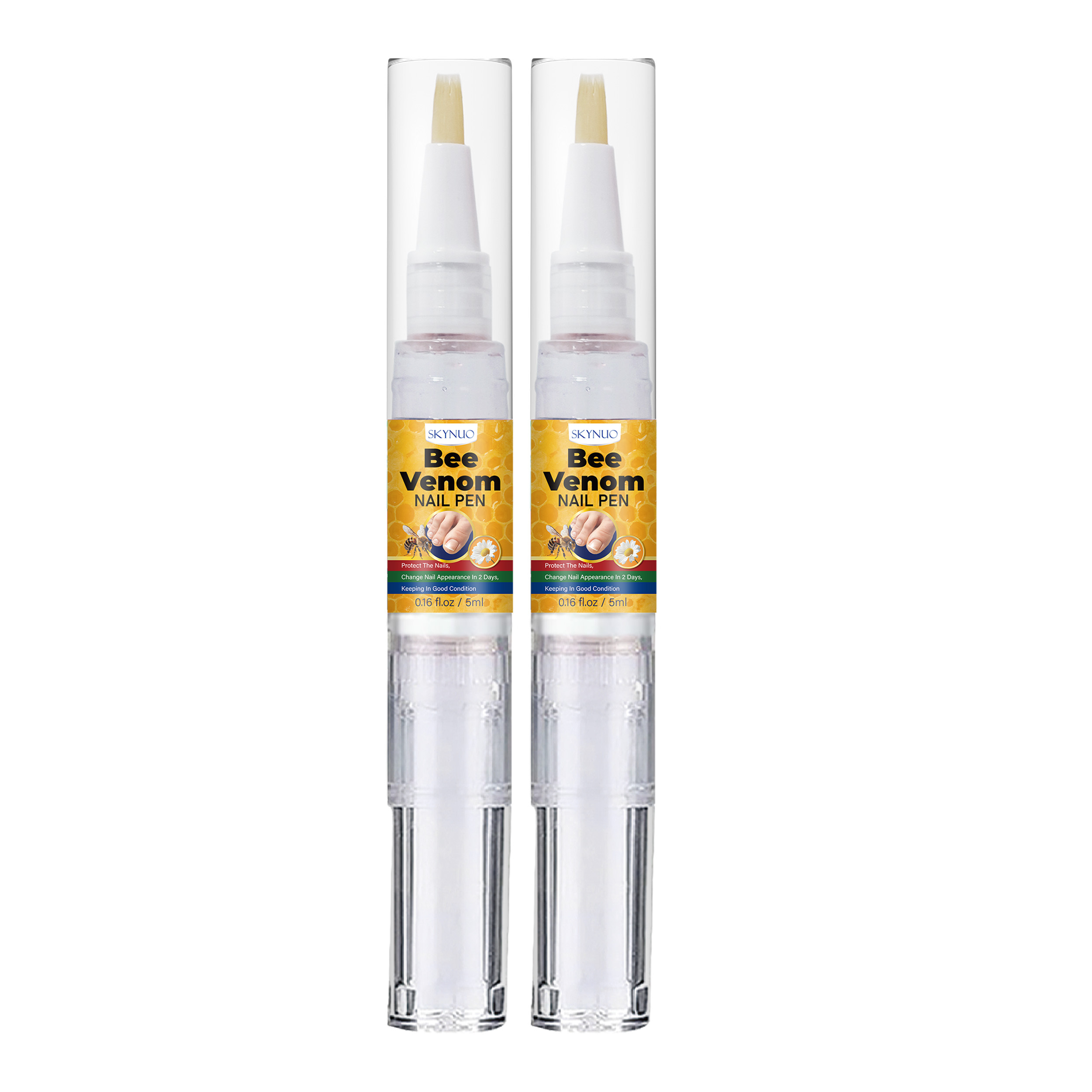 Image of Set Of 2 Bee Venom For Nail Pens With Strength, Designed For Quick Toenail For Toenails And Fingernails. This Nourishing Formula Strengthens And Enhances Of The For Nail Surface