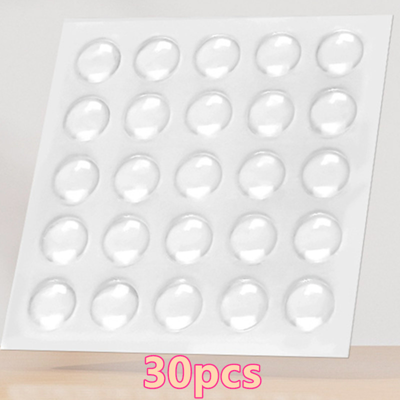 30pcs Of Self-adhesive Door Stoppers, Bumpers To Reduce Noise, Cushioning For Furniture Hardware