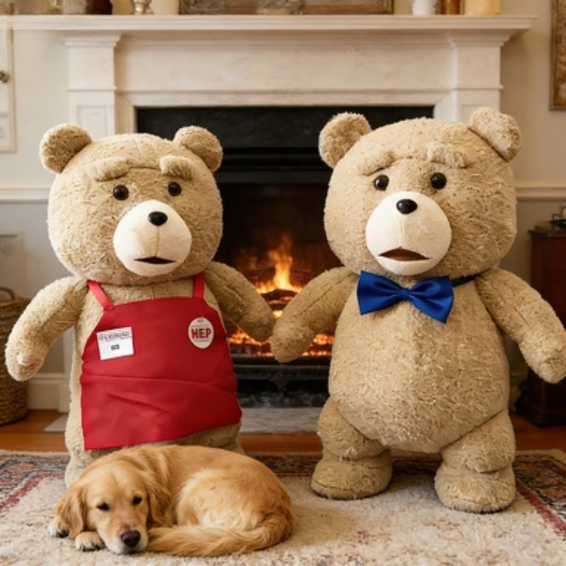 TEMU Large Plush Toy, Cute , Creative Plush Pet Toy Doll Cute Shape Full Filling Comfortable Fabric Suitable For Playing With Pet Dogs