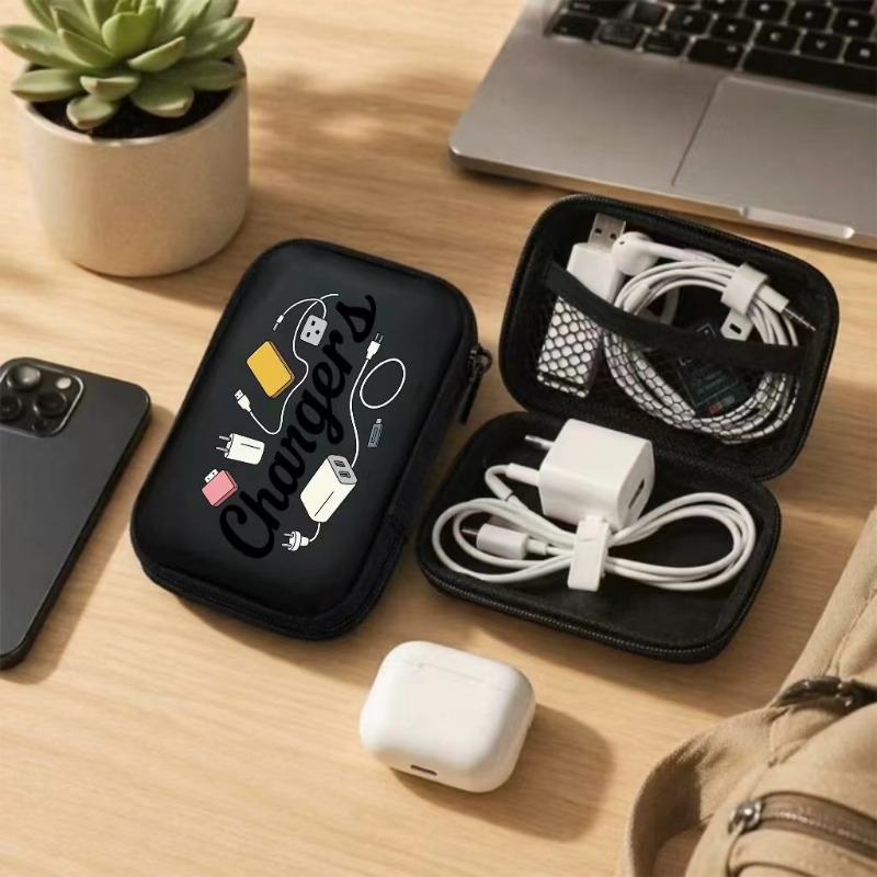 TEMU Luggage Organizer Bag, Portable Digital Accessories Storage Pouch, Empty Bag Only - Compact Organizer Bag - Hard Shell Electronics Case, Travel