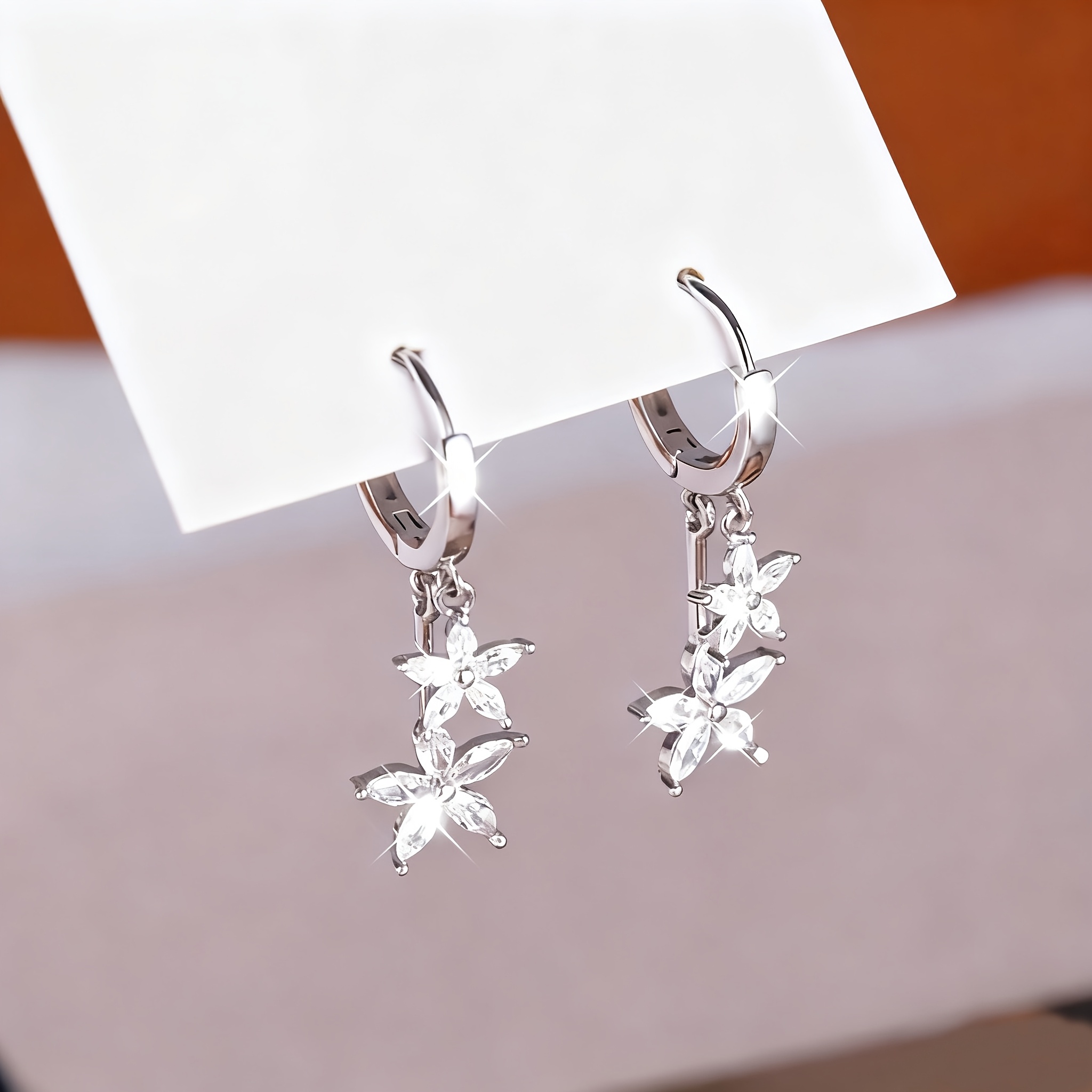 2pcs Spring/Summer Flower Earrings Set