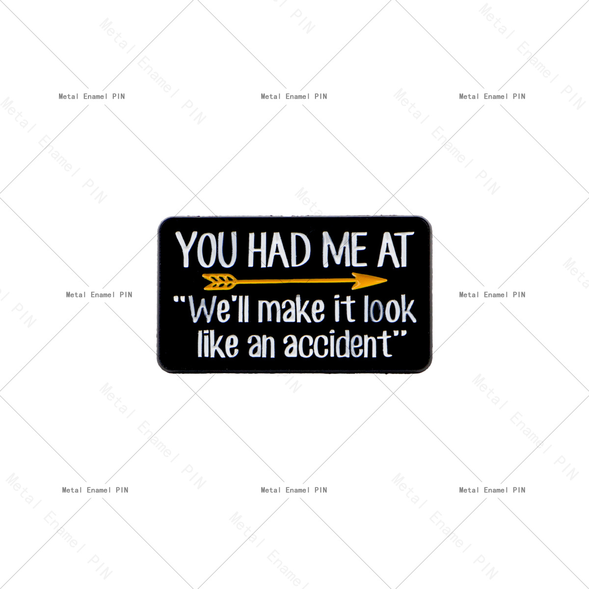 TEMU 1pc "you Had Me At An Accident" Enamel Pin Funny Meme Brooch