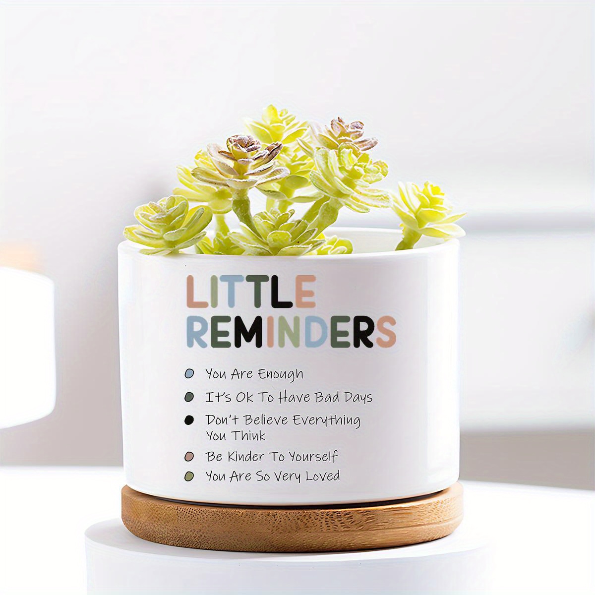 TEMU Garden Vase Outdoor Vase Encouragement Gifts For Women - Mental Health Gifts, Decor With Plant Additions, Positive Plant Gifts, Inspirational