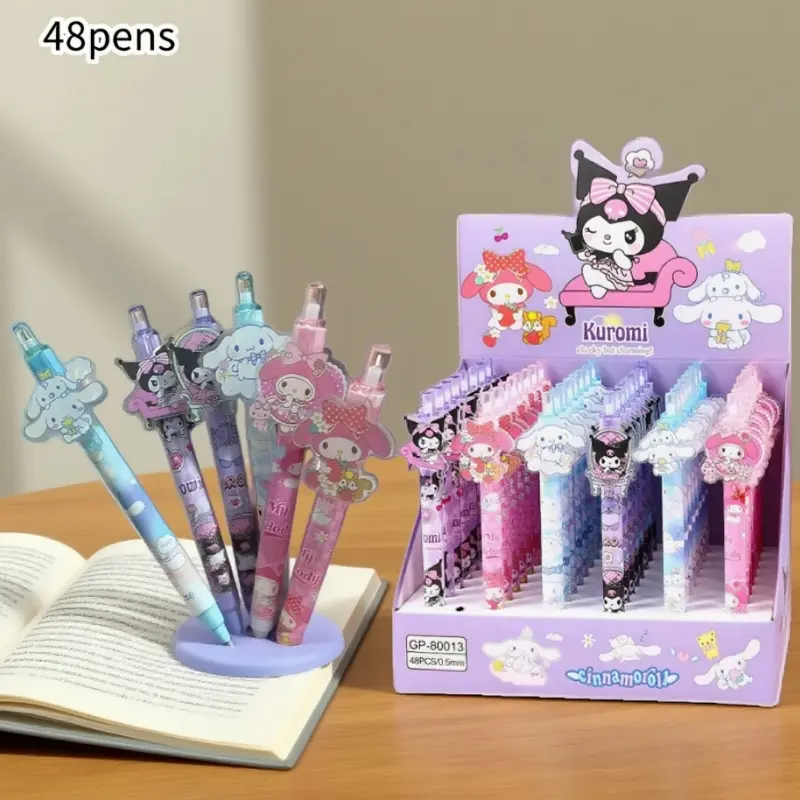 48 pack gel pen set cinnamon dog kuromiya melody retractable medium acrylic pens for office and school supplies fine tip markers suitable for Product details 0