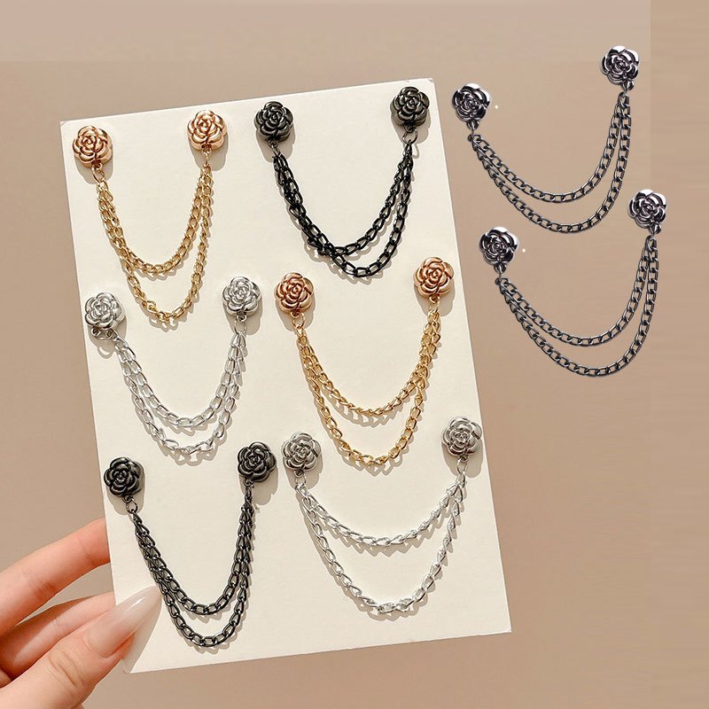 TEMU 8pcs Camellia T-shirt Buttons, Including Short Sleeves, Adjustable Buttons, And Overlength Hem Fixing Clips, Shortening Pins, Cuff Adjusters,