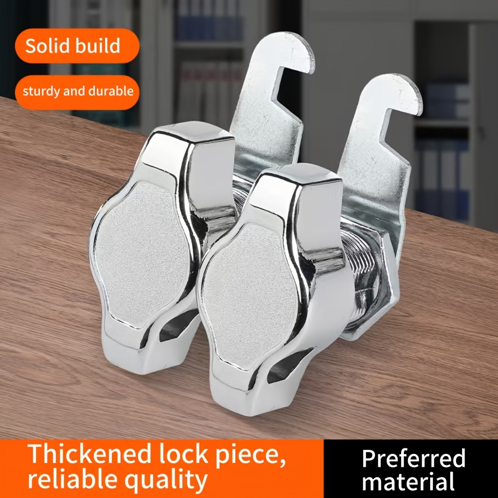 TEMU This Set Includes 2 Keyless Turntable Locks, Ideal For Securing Small Items Like Drawers, Office Furniture, Dormitory Wardrobes, Iron Cabinets,