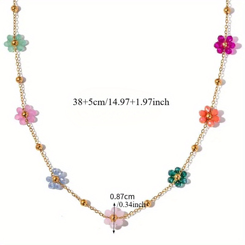 Boho Stainless Steel Necklace & Bracelet Set for Special Occasions