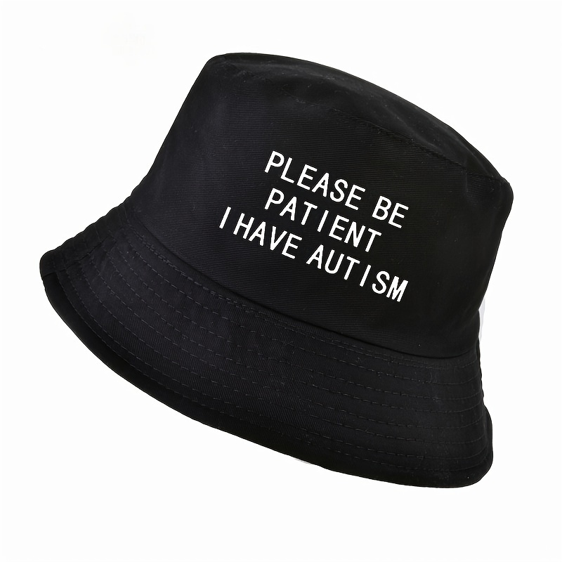 TEMU A Unisex Fisherman Hat With Letter Print Design, Essential For Outdoor Spring And Summer