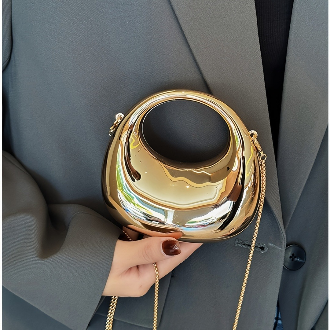 mini golden evening bag luxury designer acrylic clutch purse