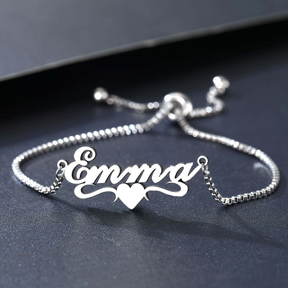 

Personalized Silvery Bracelet -shaped Details, Made Of Steel, A Classic Women's Bracelet, A For Ladies.