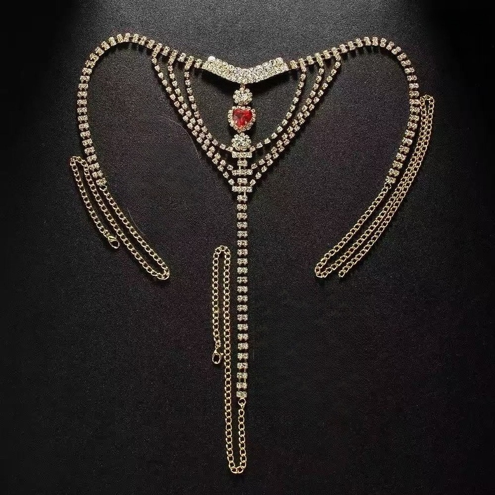 Crystal Rhinestone Body Chain for Women, Sparkling Tassel Waist And Hip Chain, Sexy Bikini Accessory, Bohemian Beach Party Jewelry, Statement Body Chain for Club, Rave And Festival Wear