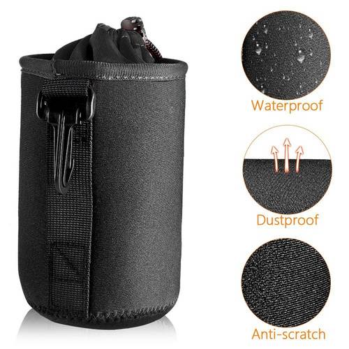 4er-set kamera objektivhülle set kleine mittlere große und extra große objektivhülle für dslr kamera objektiv tasche sturzsicher