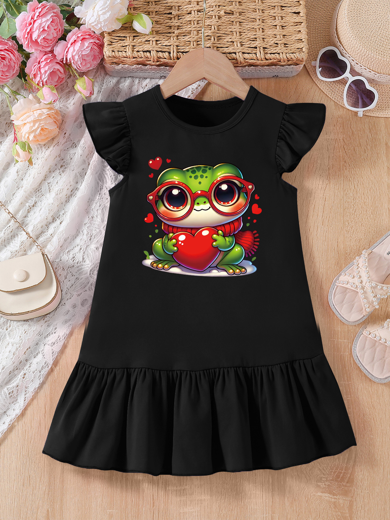 frog dress design Girls Frog Dress