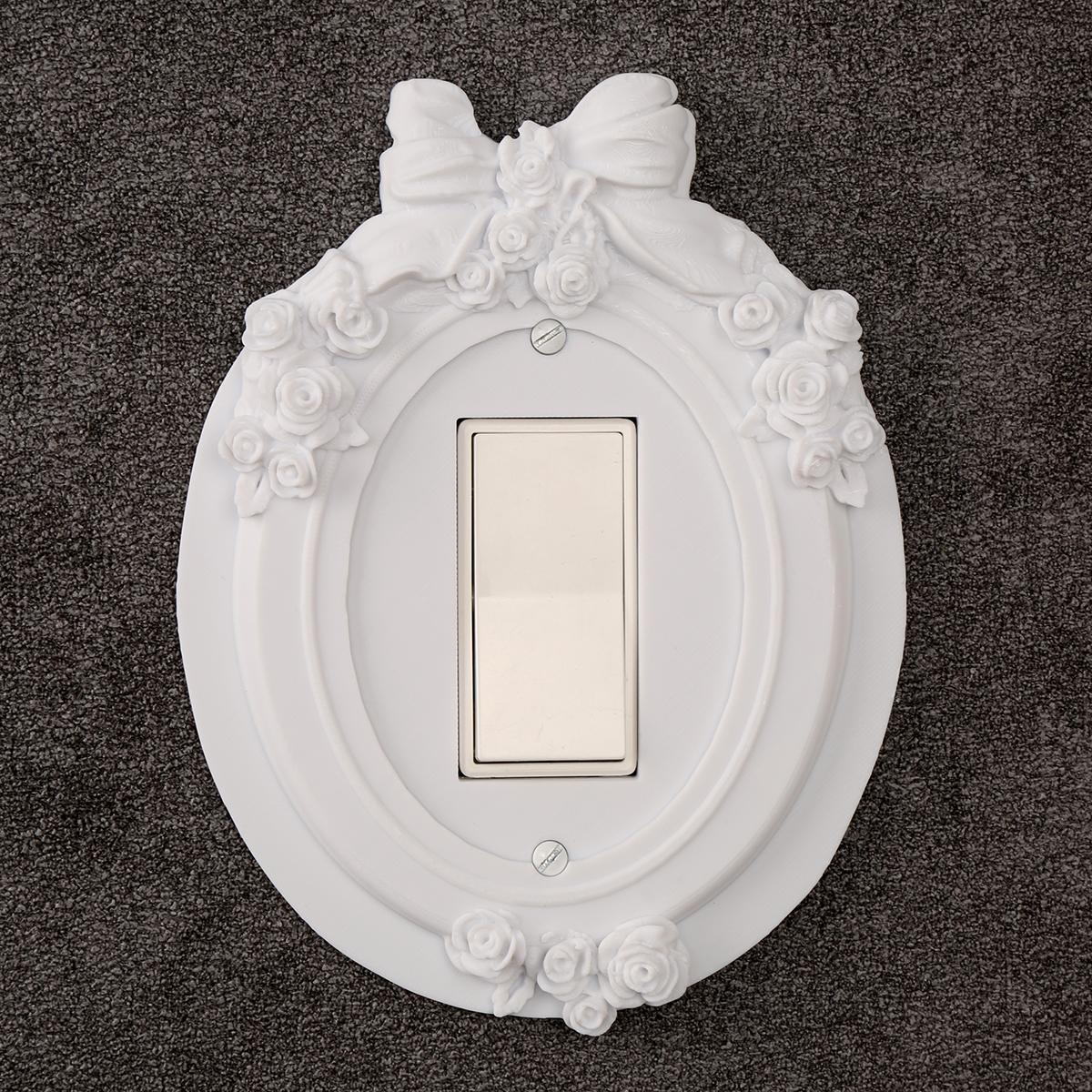 TEMU 1pc Dark Gothic Style Bow Rose Switch Decorative Sticker, Retro Aged Plastic Switch Protection Case, Switch Frame, Gothic Lolita Style Switch