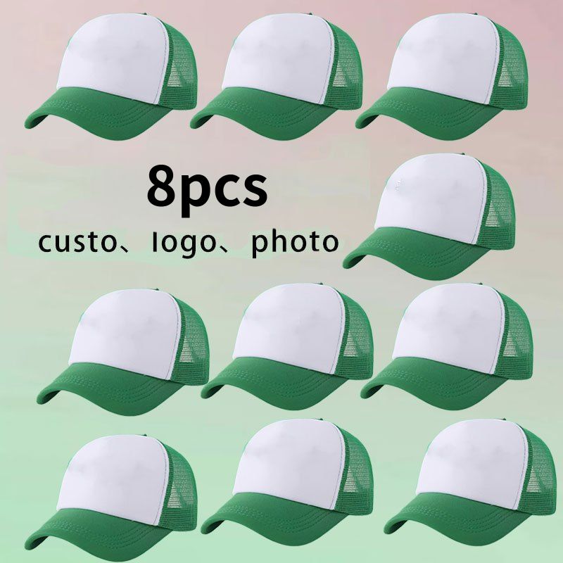 8pcs Personalized Custom Baseball Caps with Adjustable Size