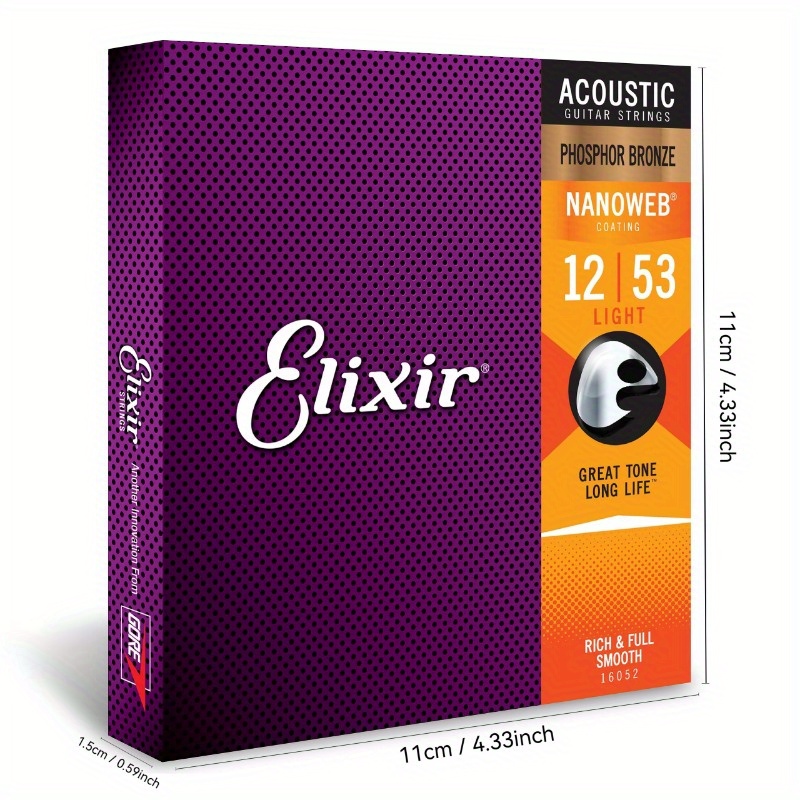 

Smooth , 6-string Acoustic Guitar Strings - Rich, Warm Tone & Smooth With Bronze And Bronze Alloy