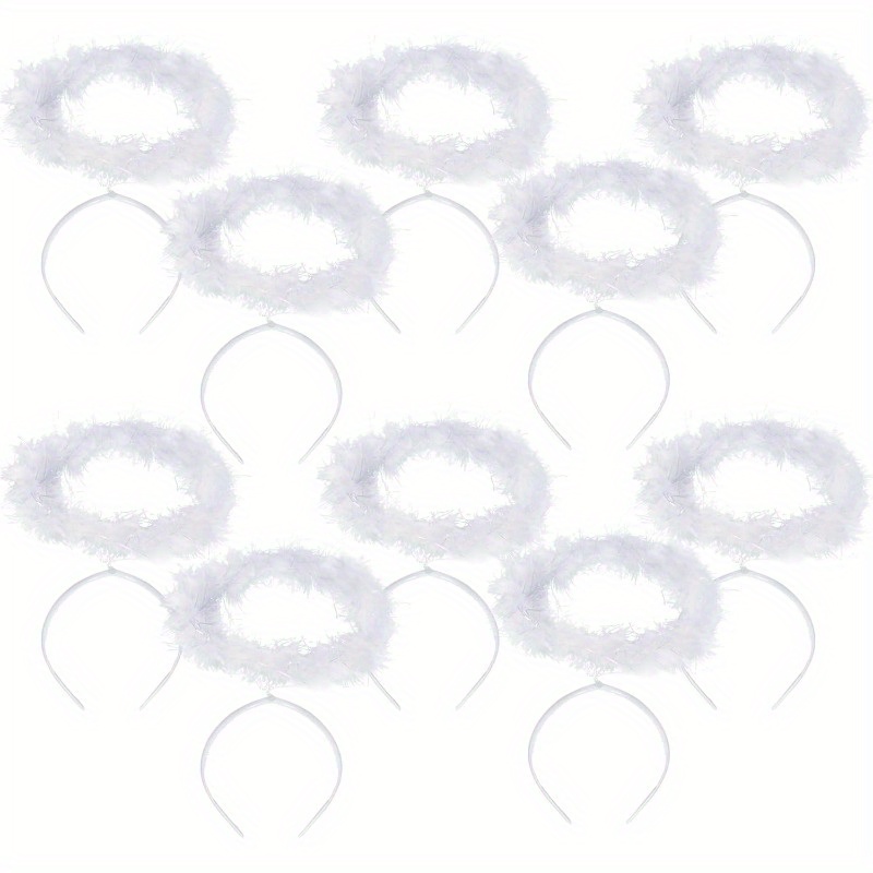 Image of 10pcs Halo Headband Feather Halo Headband Costume Halo Headbands For Halloween Party Christmas