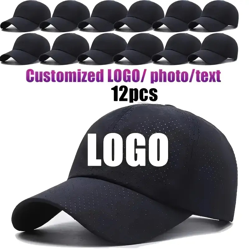 12 Custom Baseball Caps with Personalisation Options