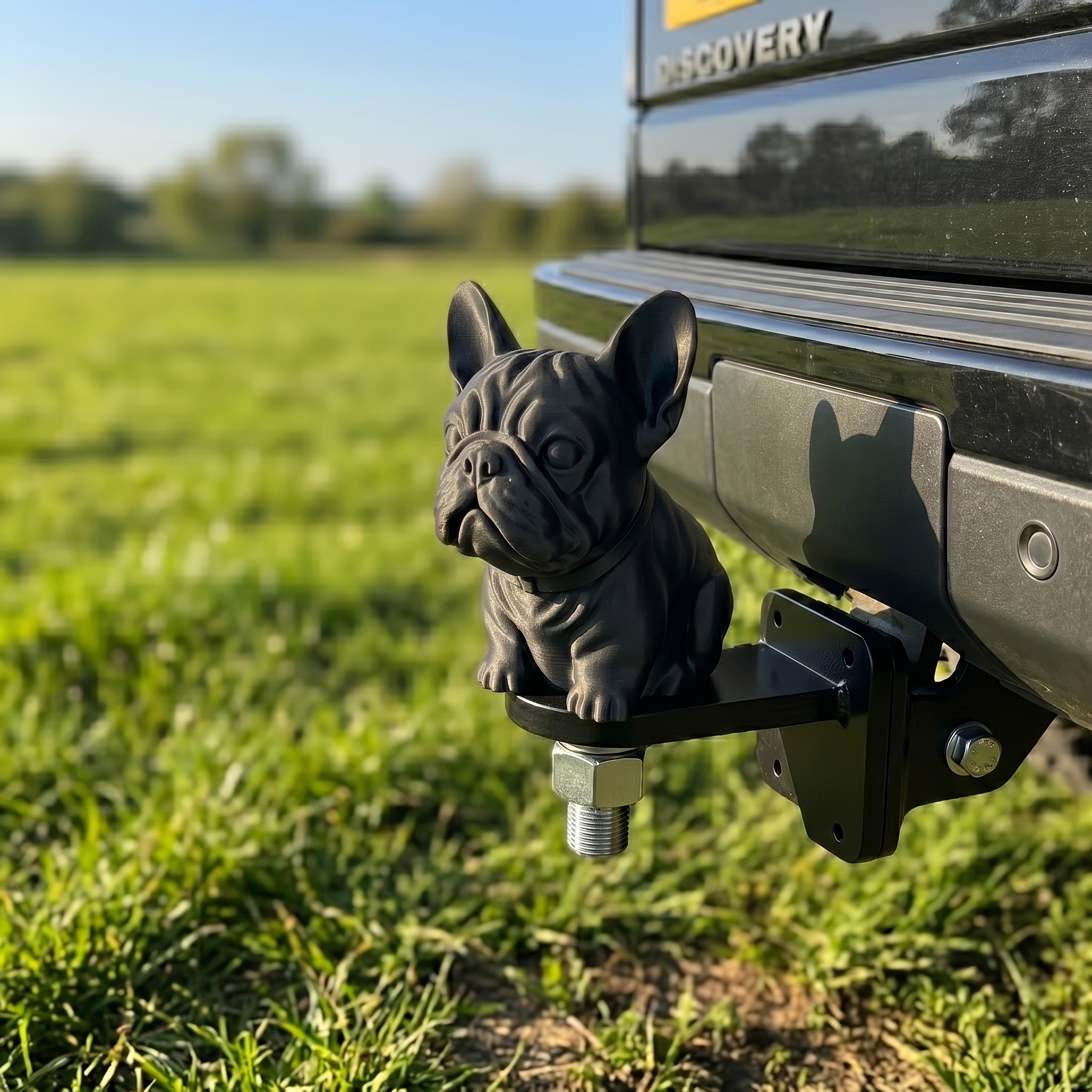 TEMU Universal 50mm (1.97in) Cute Bulldog Trailer Hook Cover, Trailer Hook Cap, Trailer Ball Head Connector Cover, Creative Towing Suspension Device