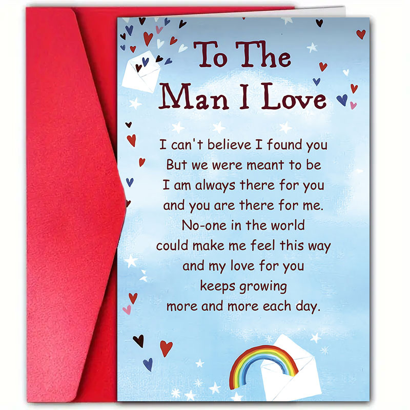 TEMU 4pcs (2 Greeting Cards + 2 Envelopes) Romantic Birthday Card, My Is And Stronger, I You Will Be , Suitable For Birthday Gifts To Boyfriend,