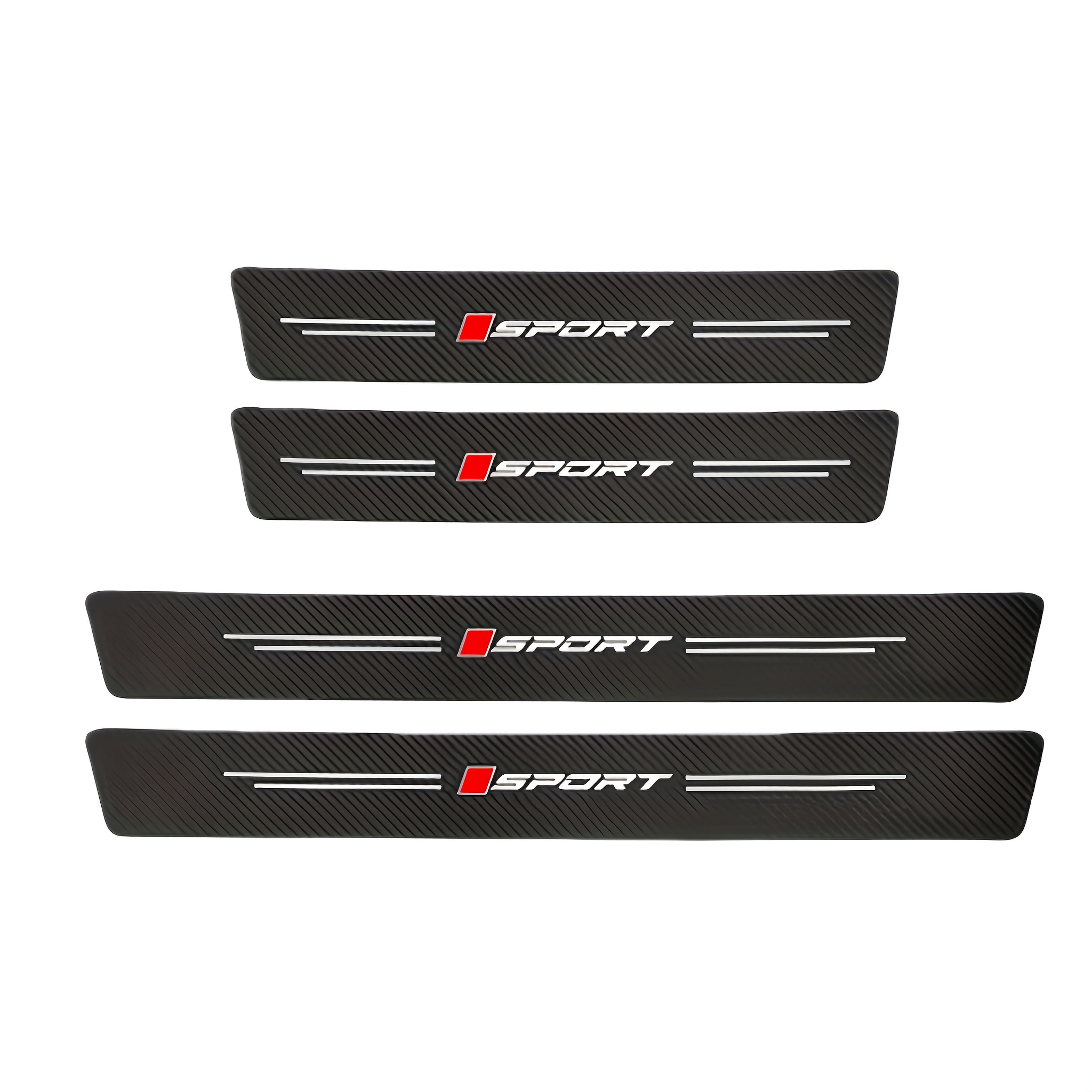 Image of 4-pack Car Door Sill Protector Strips- Anti-slip Durable , Self-adhesive Scratch-resistant , Suitable For All Car Models, , Car Upgrade Version