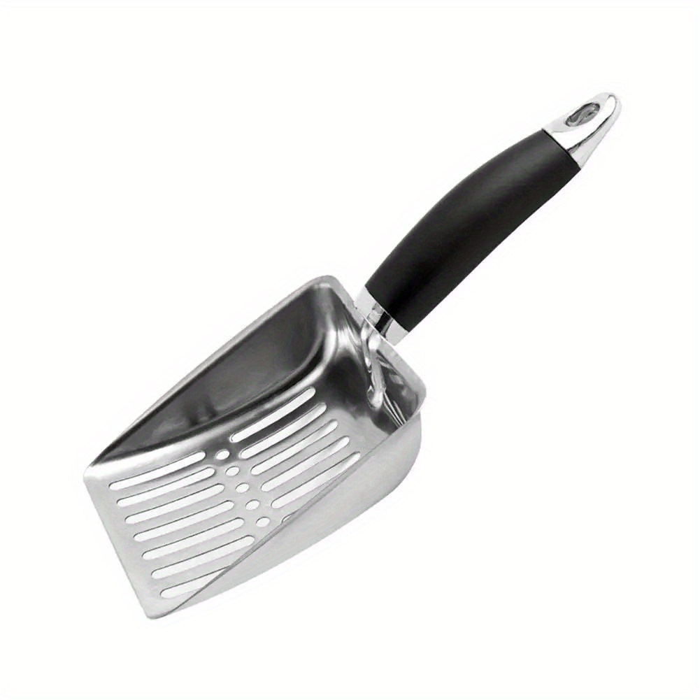 1pc stainless steel cat   with long handle   sand leakage design ideal for cat litter cleaning pet waste removal tool Product details 2