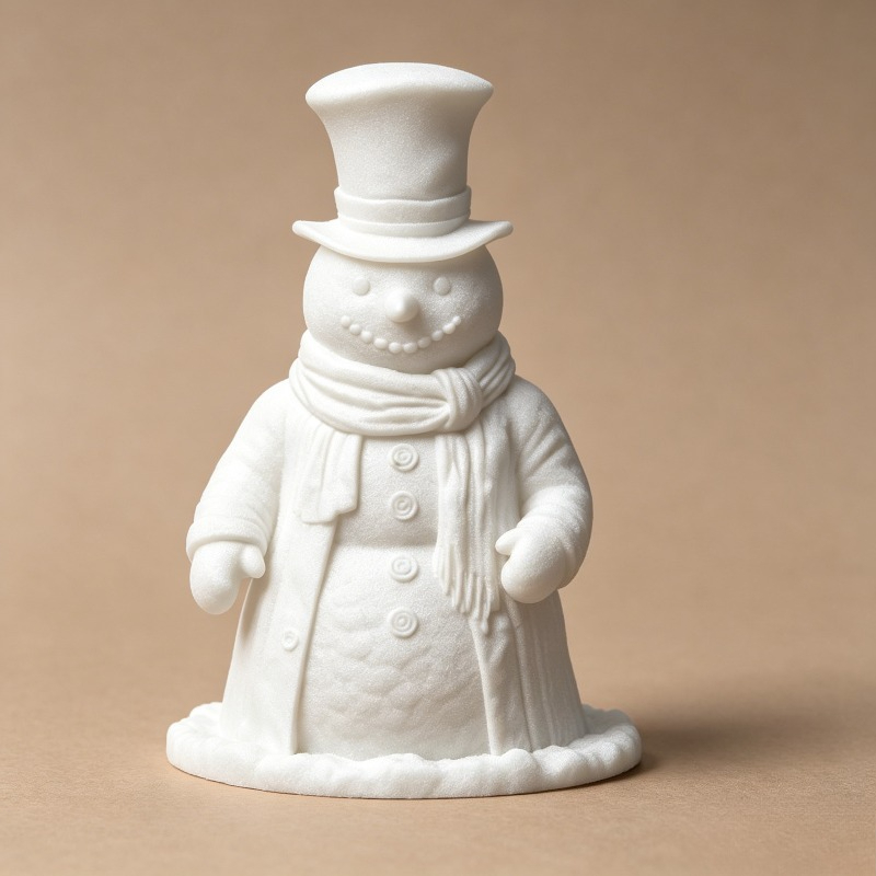 TEMU 1pc - 3d Printed Gentleman Snowman Small Statue Ornament, A Great Home Decoration. Perfect As A Gift For Easter, Valentine's Day, Mother's Day