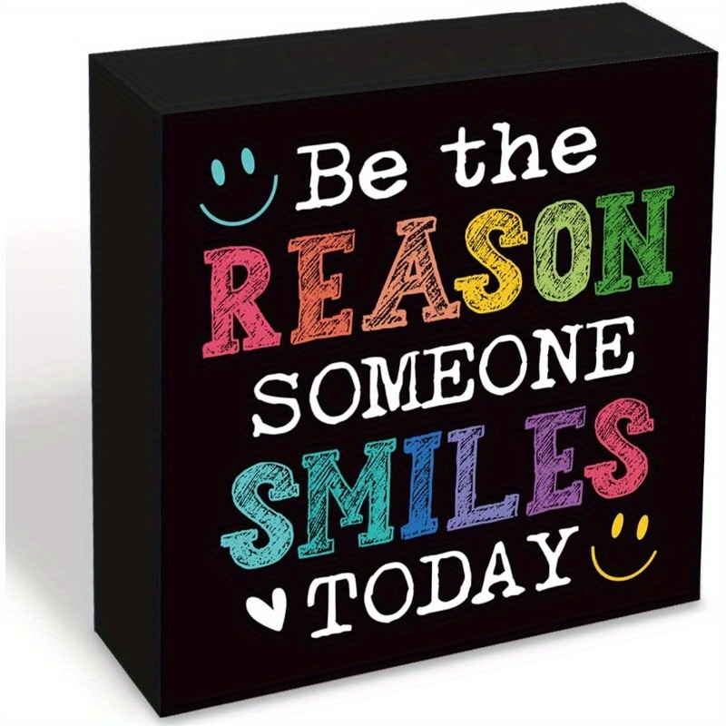 TEMU 2d Flat - A 2d Decorative Piece Featuring Vibrant And Motivational Text That , ' Today.' This Colorful And Includes A Happy Face And Of