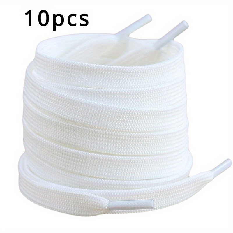 10er-pack weiche polyester-schnürsenkel, länge von 120 cm - multifunktionales doppelschicht-design, strapazierfähig und bequem,   für sportsschuhe und schuhe, schuhzubehör