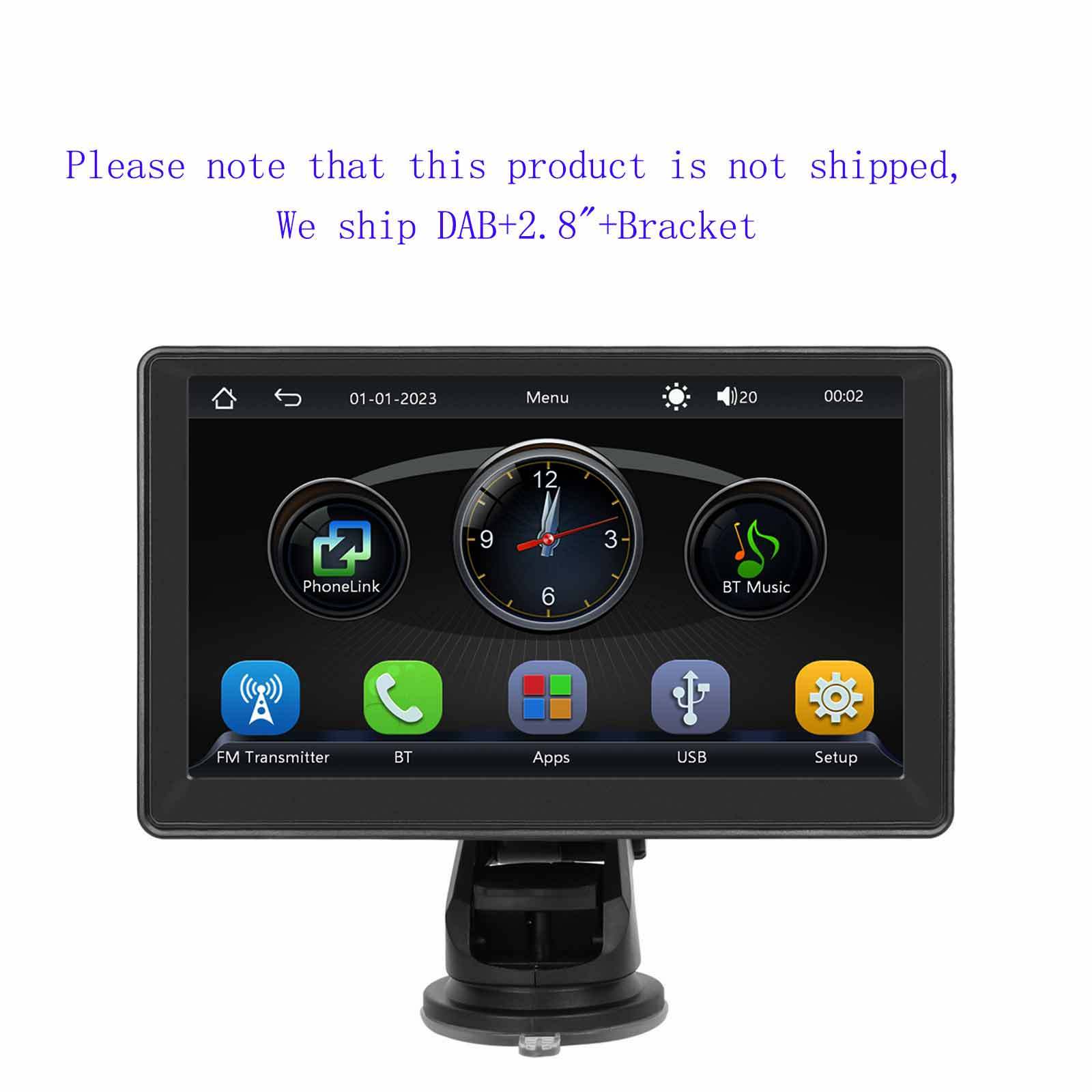 TEMU Dab  Adapter With 10 Buttons For Car Radio - 2.8 Inch Lcd Display With Music Wireless - Dab Adapter Receiver Music Player Aux Input/output,