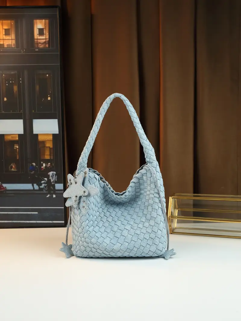 Large Burgundy Bucket Bag close up