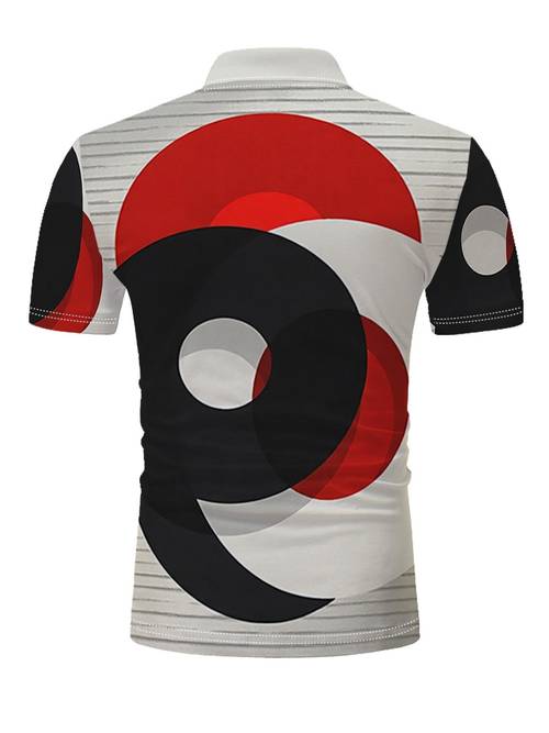 graphic print mens short sleeve summer minimalist artistic style top